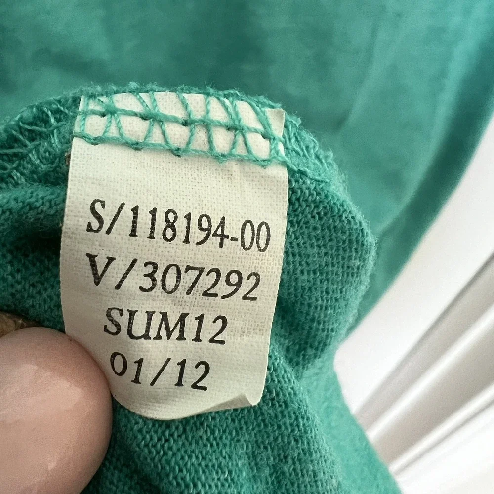 Old‎ Navy Sharks Tank Top Medium Green Distressed Cotton Polyester Scoop Neck